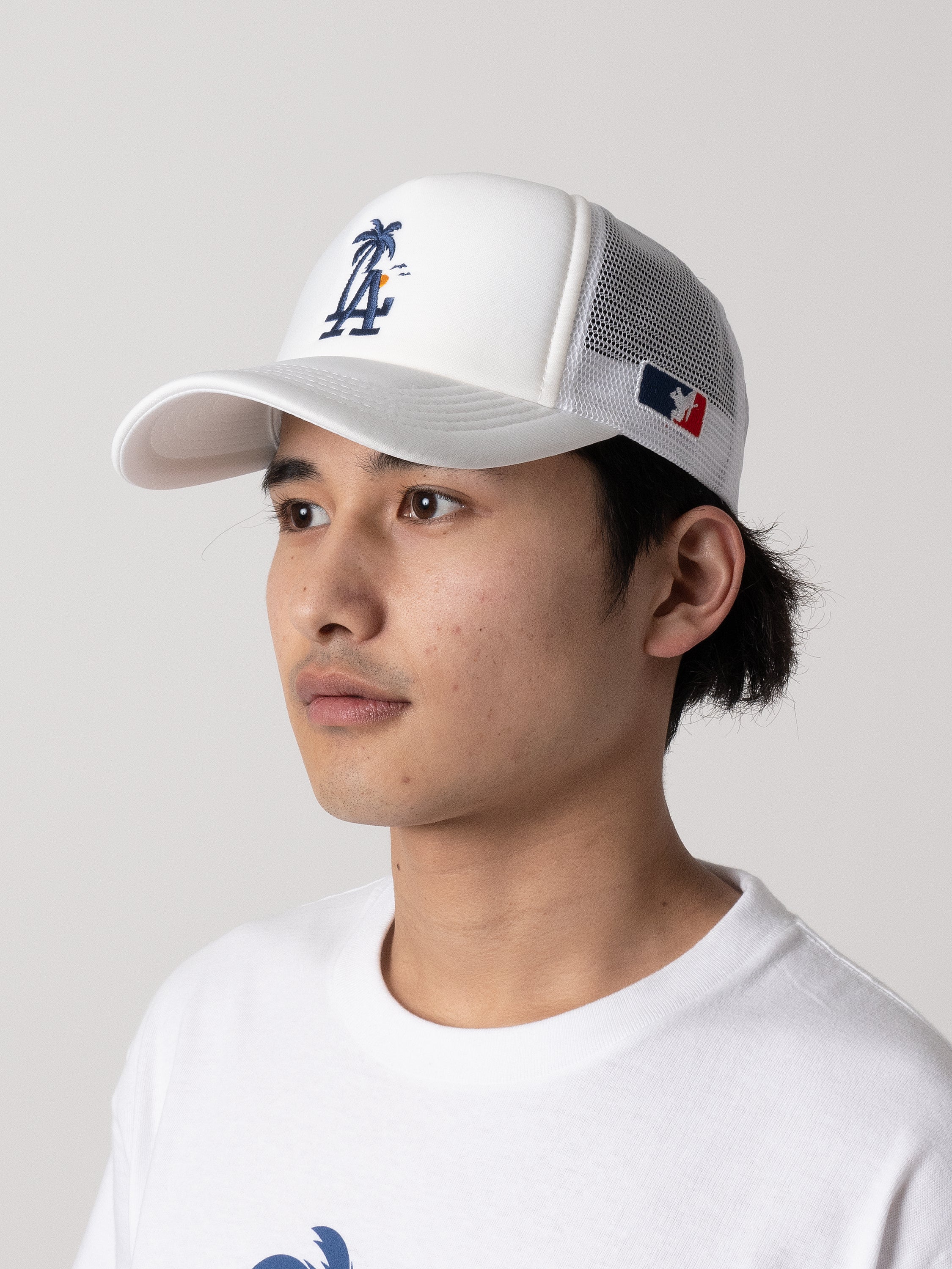 Iconic Angels Mesh Cap (White) – SUNSET COAST