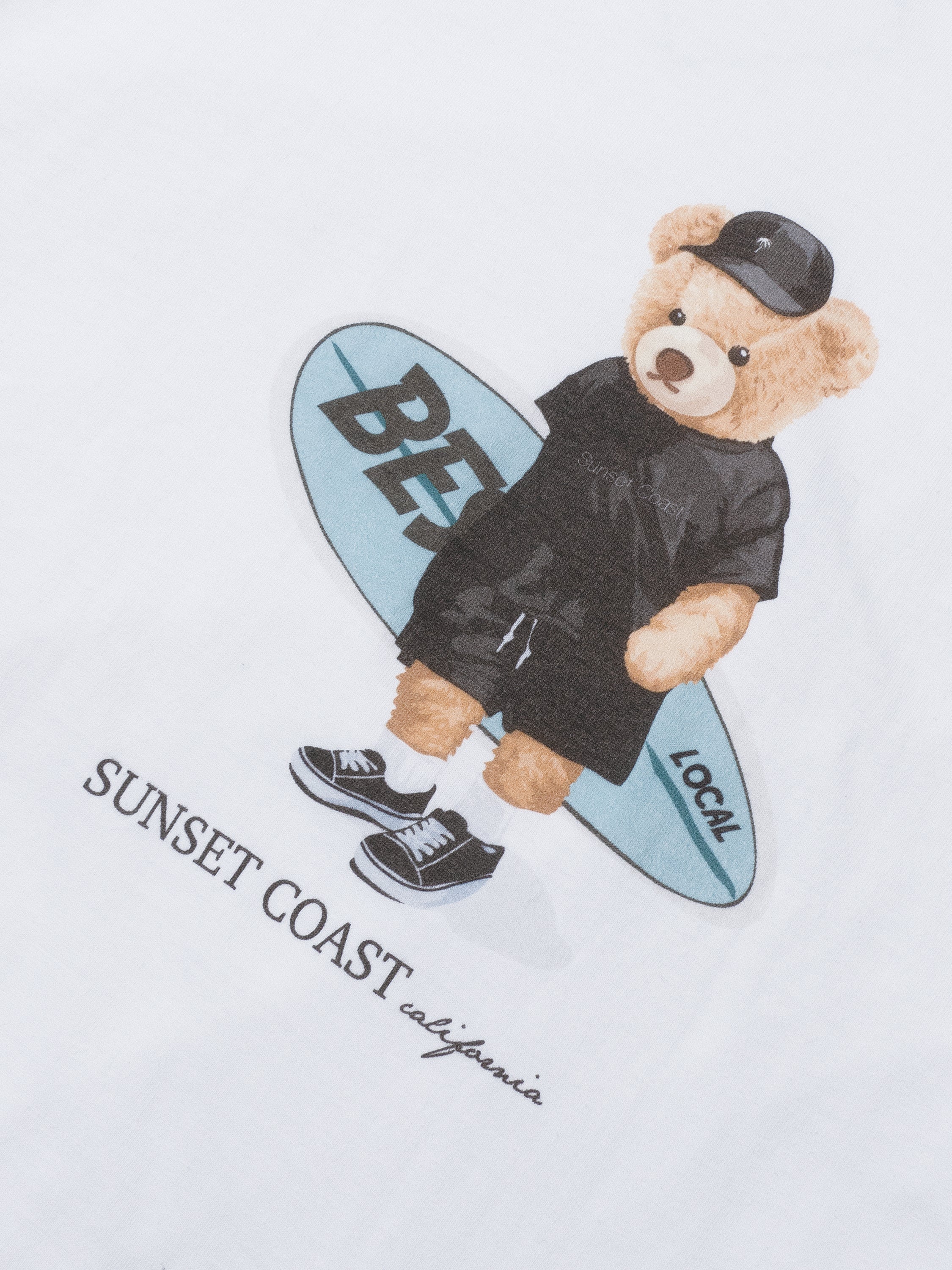 Sc Bear Relax Fit Tee (White) – SUNSET COAST